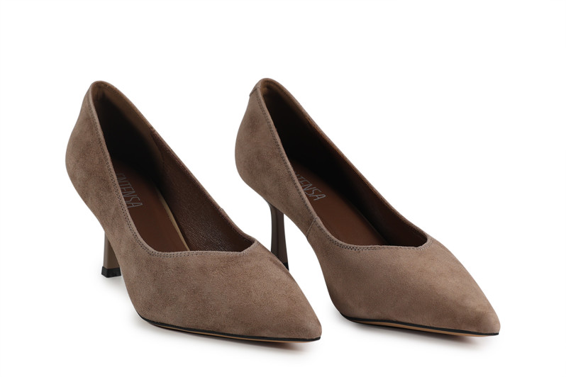 Туфлі жіночі бежеві з натуральної замши (008765)