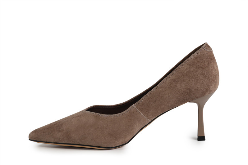 Туфлі жіночі бежеві з натуральної замши (008765)