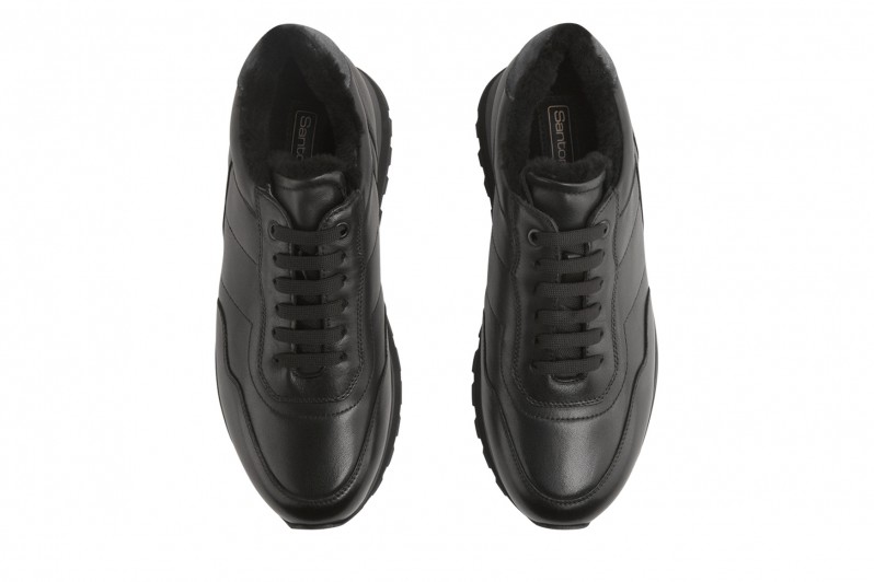 Кросівки чоловічі чорні з натуральної шкіри (008511)
