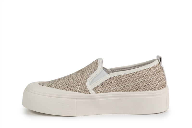 Кеди жіночі бежеві з текстилю (008782)