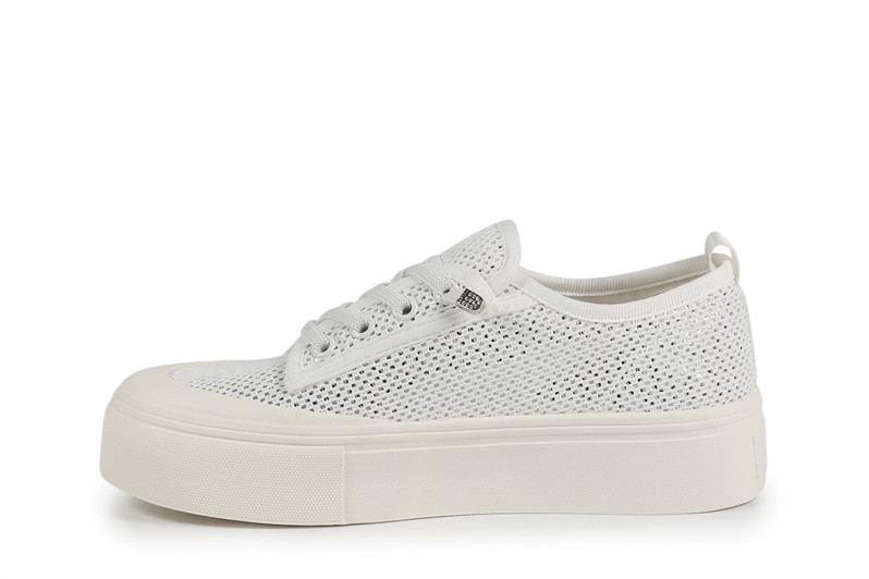 Кеди жіночі білі з текстилю (008783)