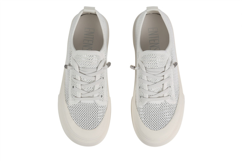 Кеди жіночі білі з текстилю (008783)