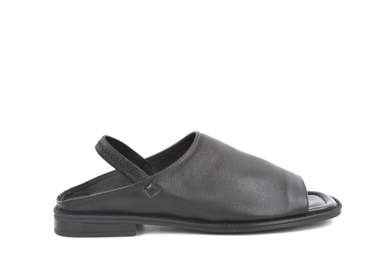 Босоніжки жіночі чорні з натуральної шкіри (008951)