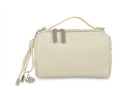 Сумка жіноча молочна з натуральної шкіри (009040)