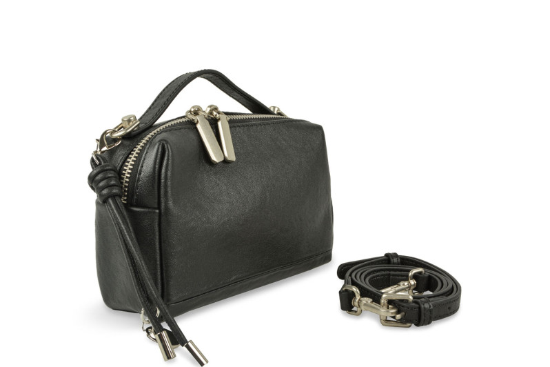 Сумка жіноча чорна з натуральної шкіри (009039)