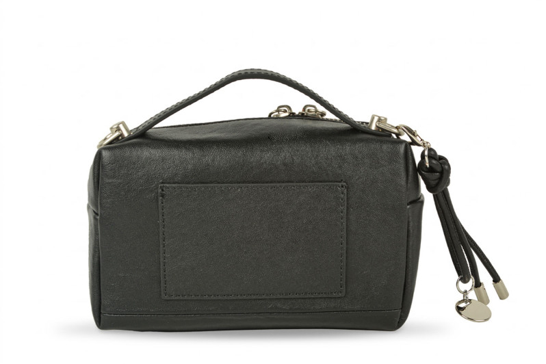 Сумка жіноча чорна з натуральної шкіри (009039)