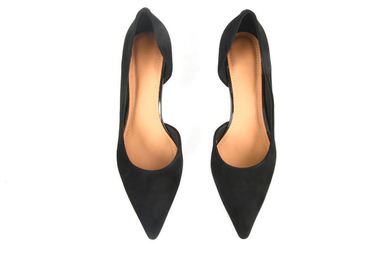 Туфлі жіночі чорні з натуральної замши (008953)