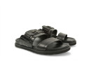 Шльопанці чоловічі чорні з натуральної шкіри (008965)