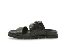 Шльопанці чоловічі чорні з натуральної шкіри (008965)