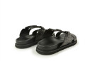 Шльопанці чоловічі чорні з натуральної шкіри (008965)