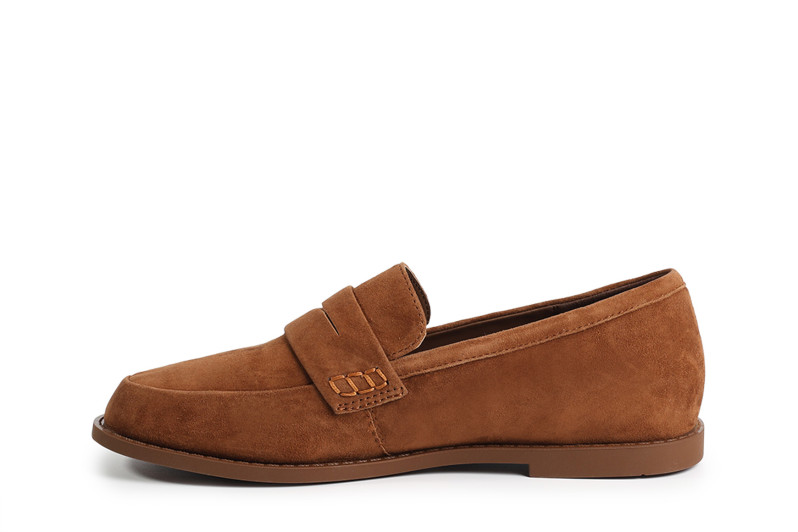 Лофери жіночі руді з натуральної замші (008874)