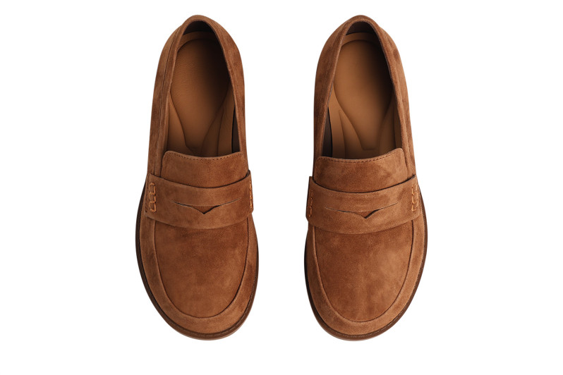 Лофери жіночі руді з натуральної замші (008874)