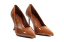 Туфлі жіночі руді з натурального лаку (008875)