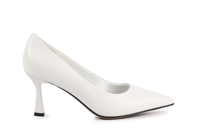 Туфлі жіночі білі з натуральної шкіри (008838)