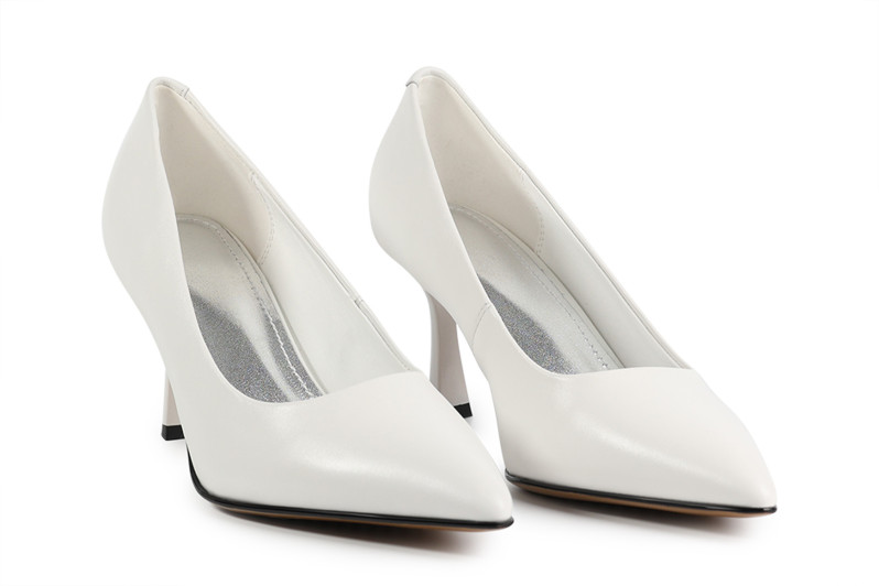 Туфлі жіночі білі з натуральної шкіри (008838)