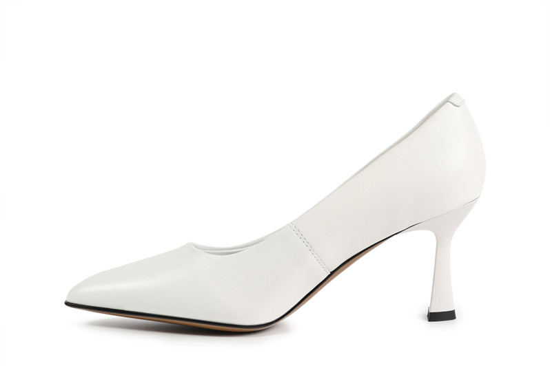 Туфлі жіночі білі з натуральної шкіри (008838)