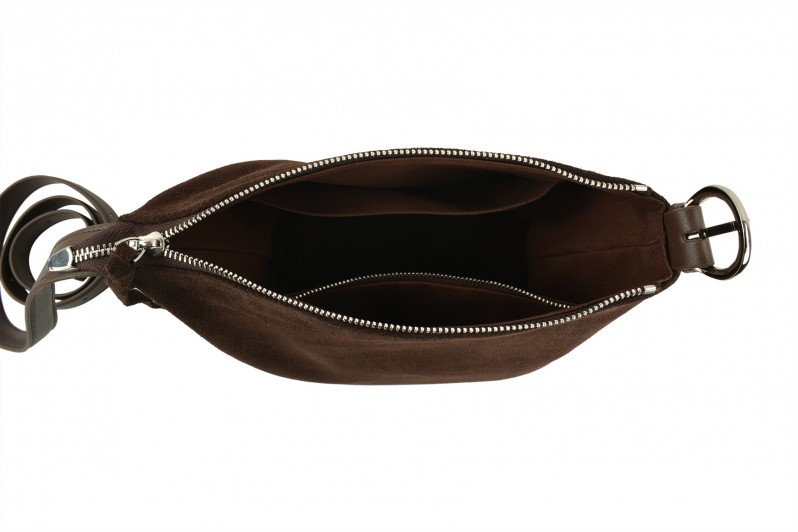 Сумка жіноча коричнева з натуральної замши (008716)