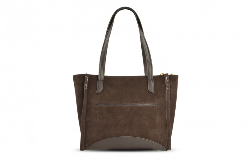 Сумка жіноча коричнева з натуральної замши (008725)