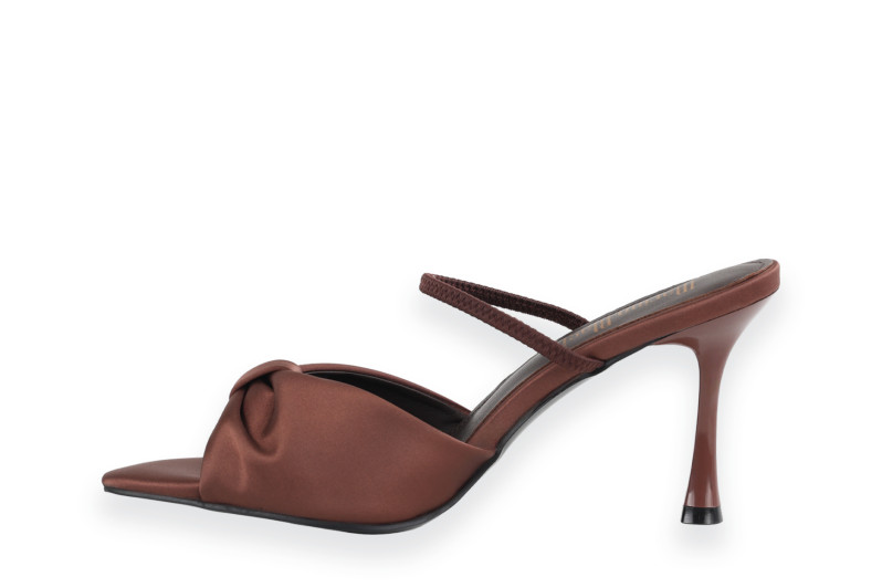 Мюлі коричневі з текстилю (008982)