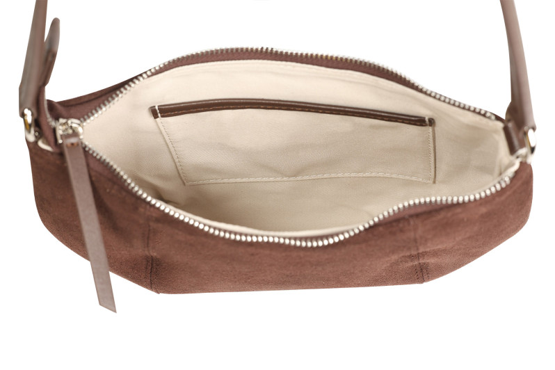 Сумка жіноча коричнева з натуральної замши (008807)