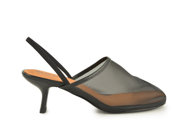 Босоніжки жіночі чорні з текстилю (008850)