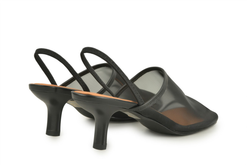 Босоніжки жіночі чорні з текстилю (008850)