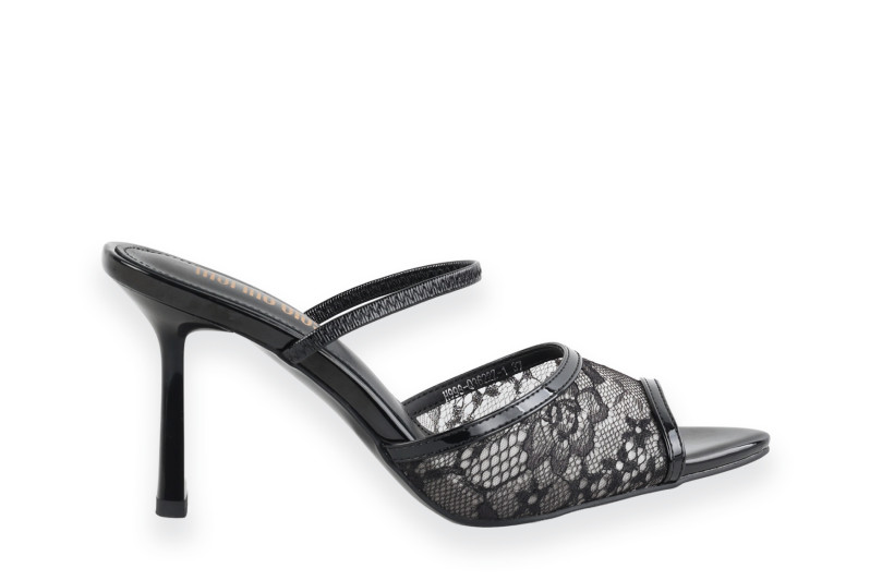 Мюлі чорні з текстилю (008981)