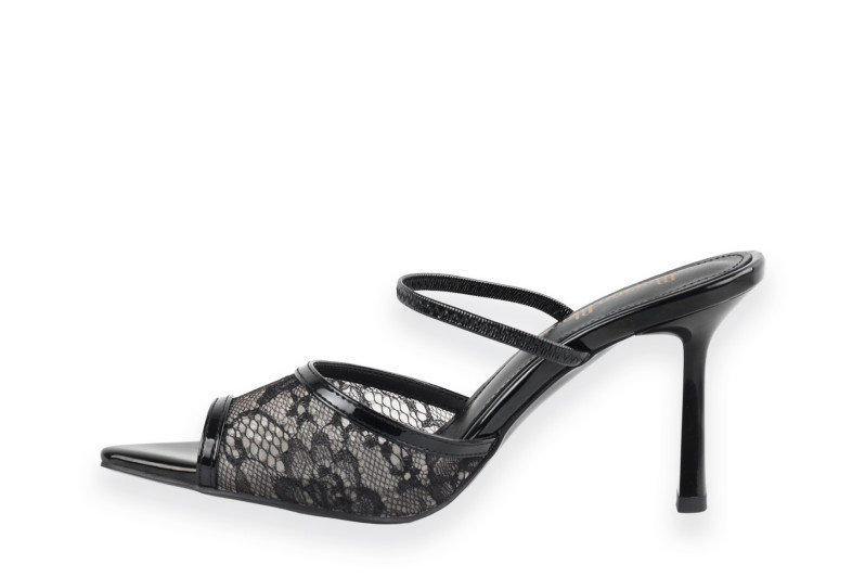 Мюлі чорні з текстилю (008981)